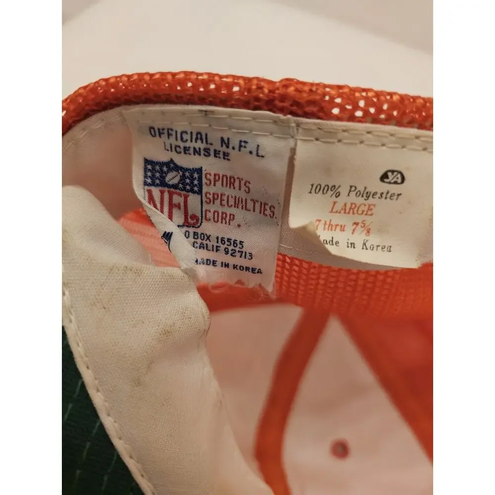 Vintage Rare 1970's Tampa Bay Buccaneers ORANGE Hat Snap Back YA Korea Excellent
